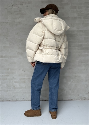 Tech seersucker oversized puffer jakke Tofu F9690 Ganni 